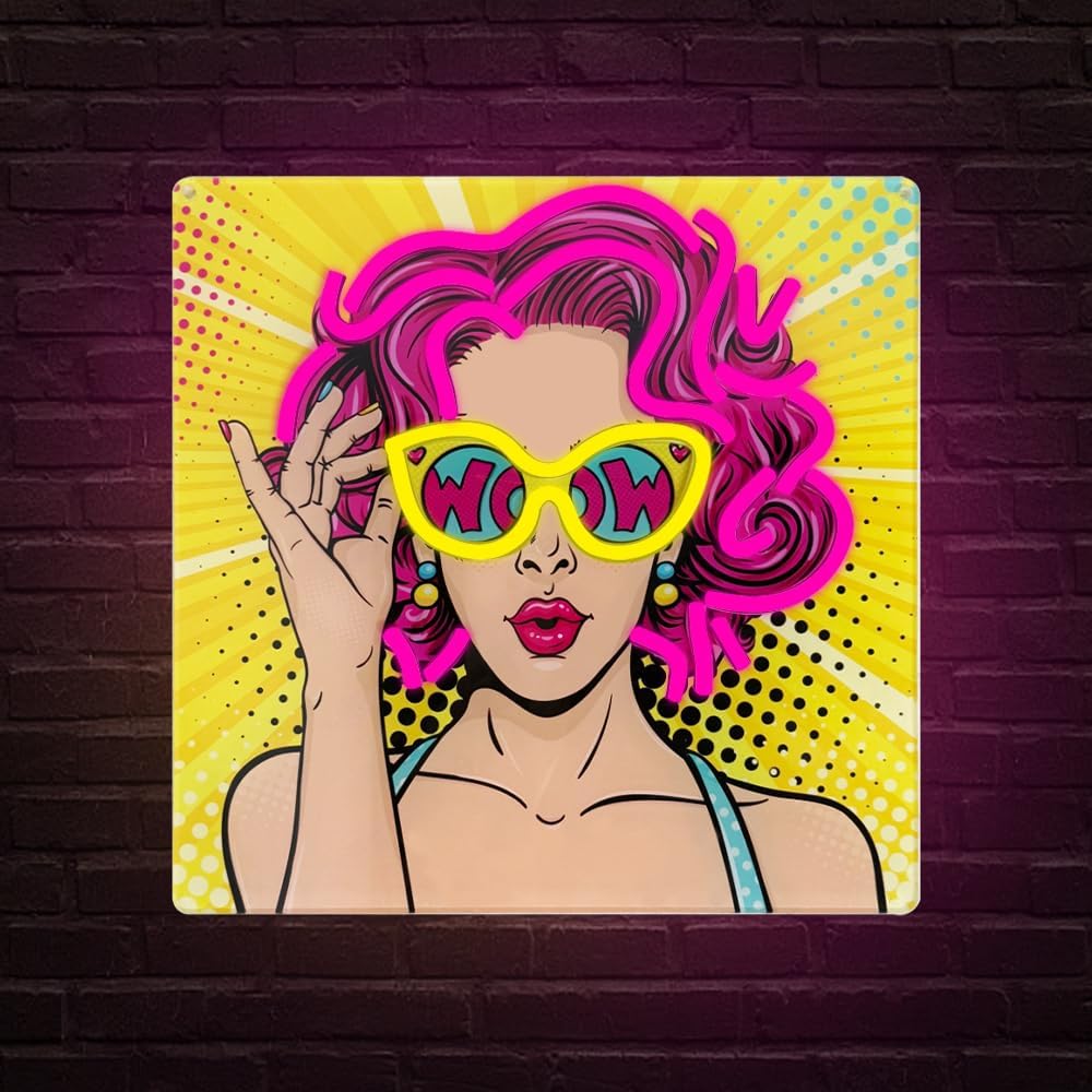 Lighting Decor Wow - Wow Lady Neon-Schilder für Wanddekoration, Modische