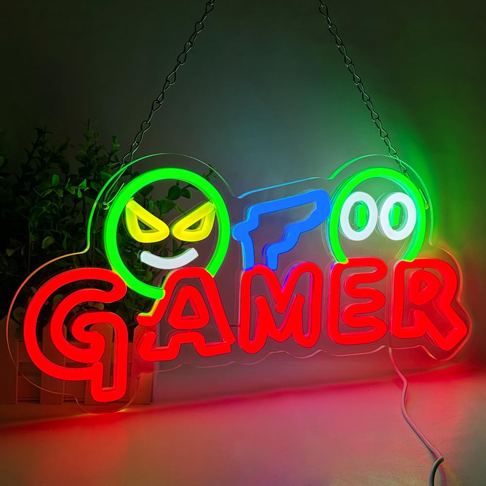 Wedding Lighting And Decor - Gamer Neon-Schild LED-Wandleuchte Anpassbare Farbenfrohe Gaming-Neonlampe