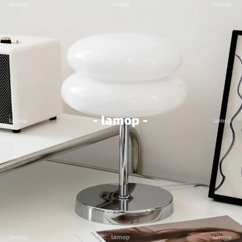 Decor Lighting & Decor Fires - Bauhaus Cream-Globe Tischlampe, Mid-Century Minimalistisch, INS-Stil,