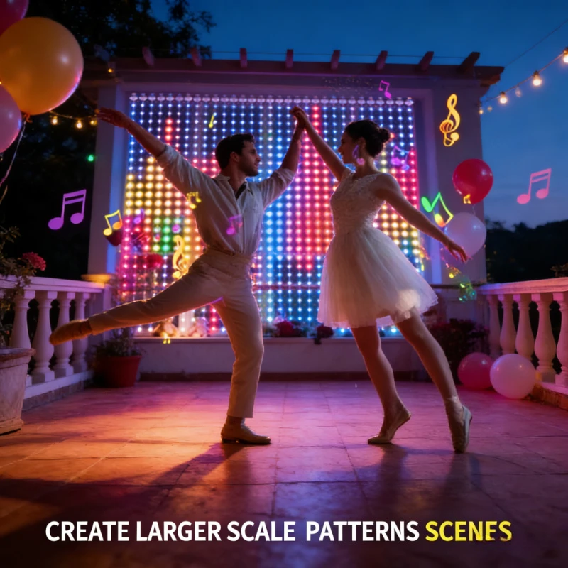 Fairy Light Curtain - Intelligente 400LED Vorhanglichter, Musik-Synchronisierte DIY-Lichterketten für