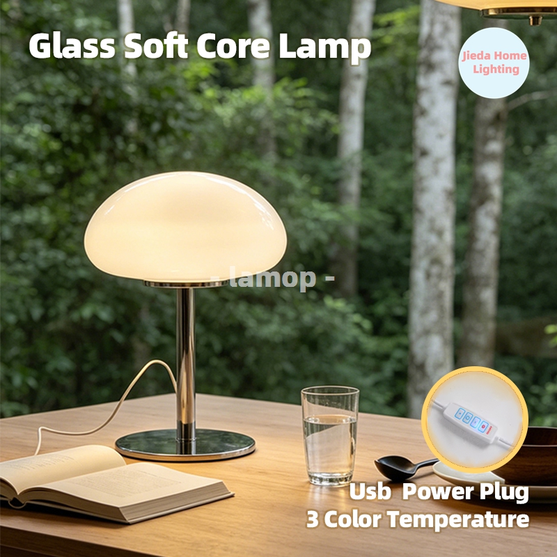Mushroom Table Lamp - Murano-Glas Tischlampe im Waldstil Regenschirmförmige Glas-Nachttischlampe