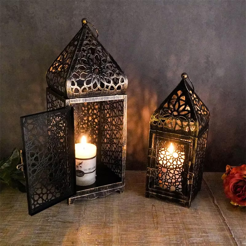Lighting Decoration Ideas For Home - Naher Osten, arabisches Metall, Vintage-Windlicht, Laterne,