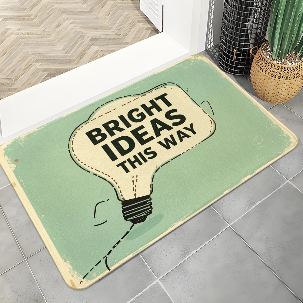 Lighting Decoration Ideas For Home - Bright Ideas Light Bulb Fußmatte, Retro-grüner