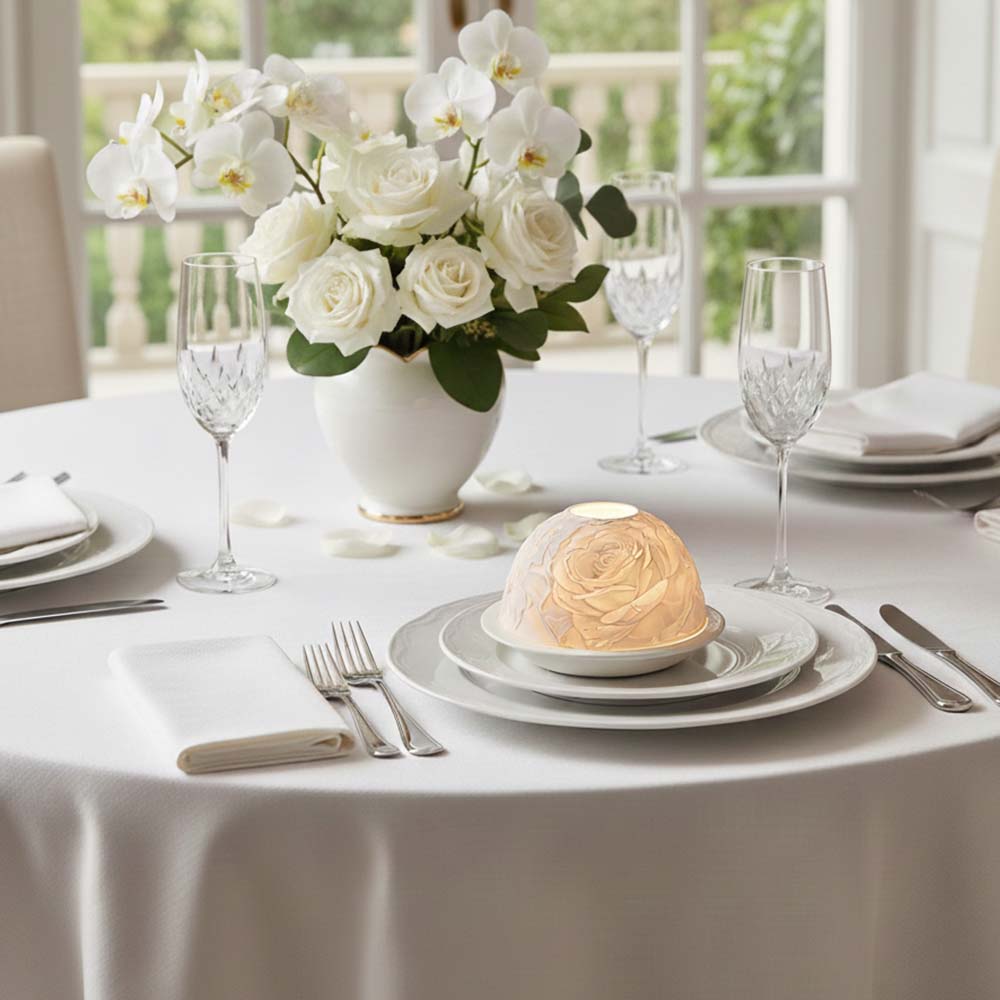 Eleganter Rosenporzellan-Kerze – Wedding Lighting And Decor Bewertung und Preis