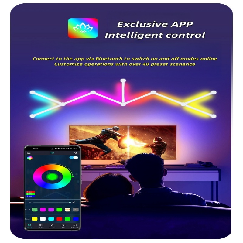 Neues Freies Spleißen DIY RGB  – Lighting Decoration On Wall Bewertung und Preis