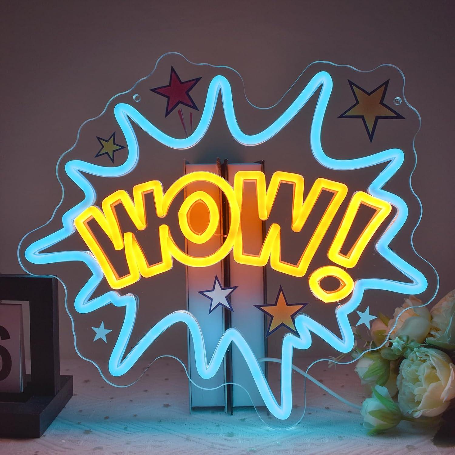 WOW Neonschild USB Dimmbare LE – Lighting Decor Wow Bewertung und Preis