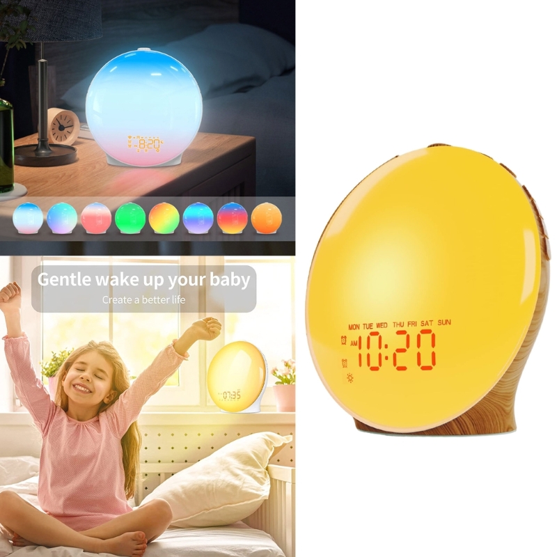 Vollbild -LED -Aufwach -Holzkö – Lighting Decor Sunrise Bewertung und Preis