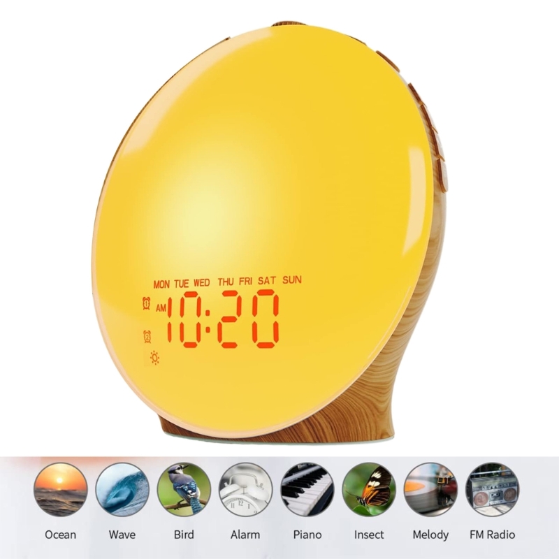 Vollbild -LED -Aufwach -Holzkö – Lighting Decor Sunrise Bewertung und Preis