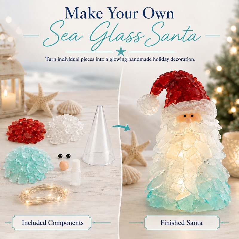 Seeglas-Weihnachtsornament-Bel – Home Decor Lighting Tree Bewertung und Preis