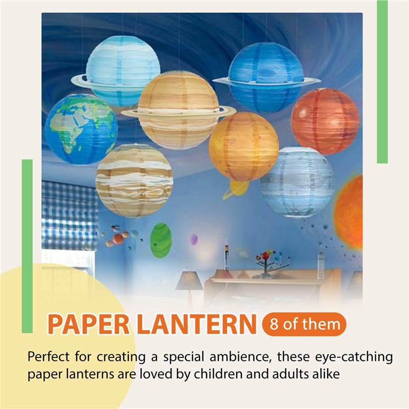 A93Z 8 Stück Weltraum-Papierla – Lantern Paper Solar Bewertung und Preis