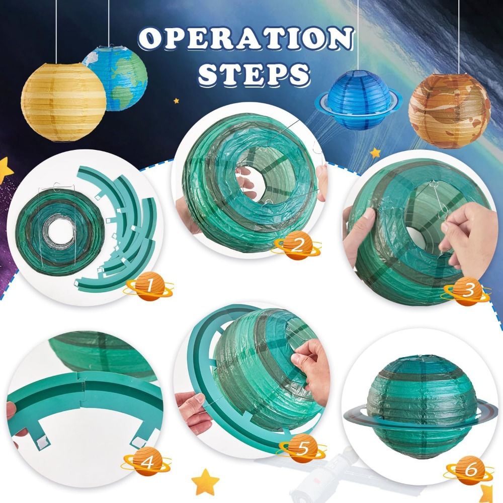 Galaxy Space Theme Hängende Pl – Lantern Paper Solar Bewertung und Preis