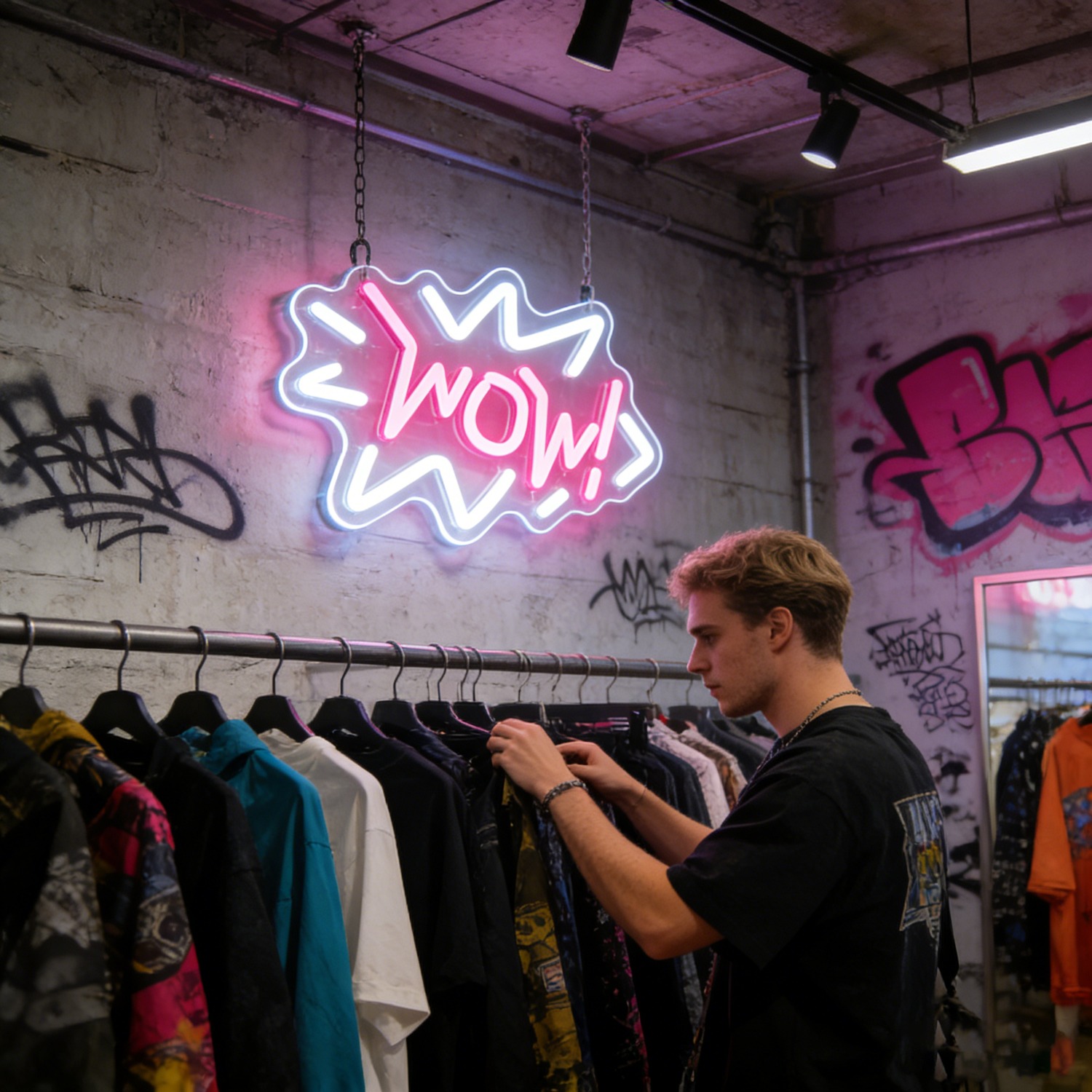 Wow Neon-Schild LED Pop-Art Le – Lighting Decor Wow Bewertung und Preis