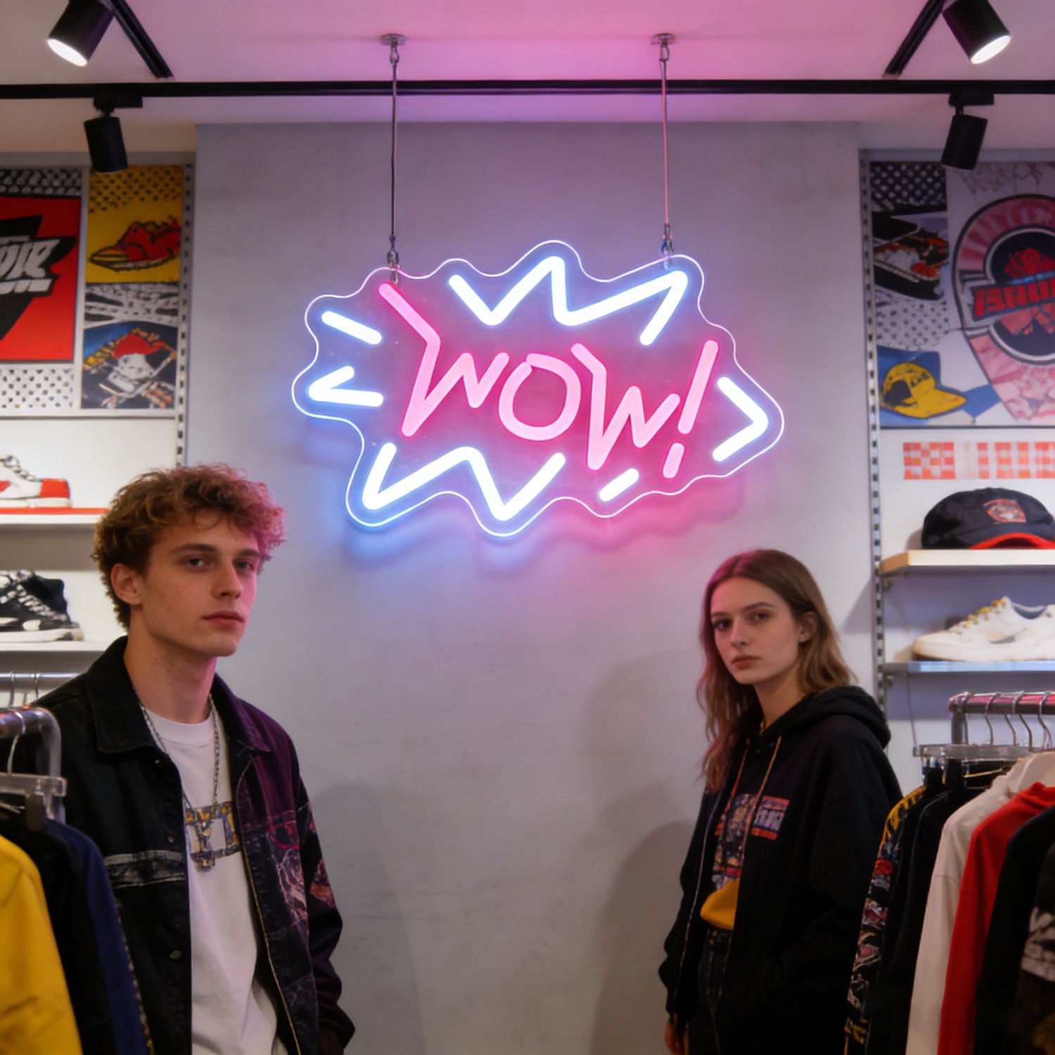 Wow Neon-Schild LED Pop-Art Le – Lighting Decor Wow Bewertung und Preis