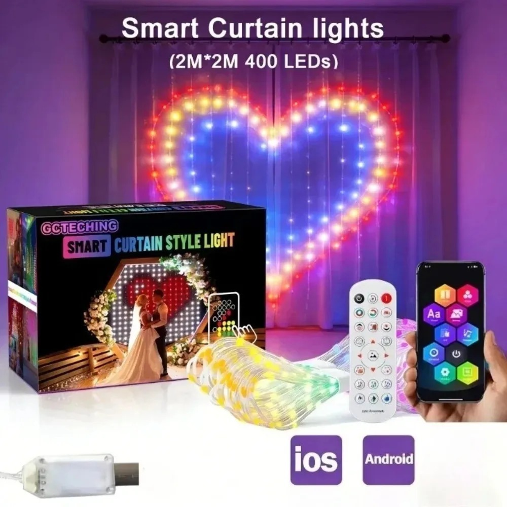 Intelligente RGB-LED-Vorhangli – Fairy Light Curtain Bewertung und Preis