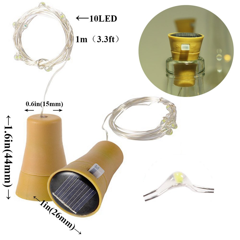 10/20LEDs Solar Wein Flasche S – Lantern Paper Solar Bewertung und Preis