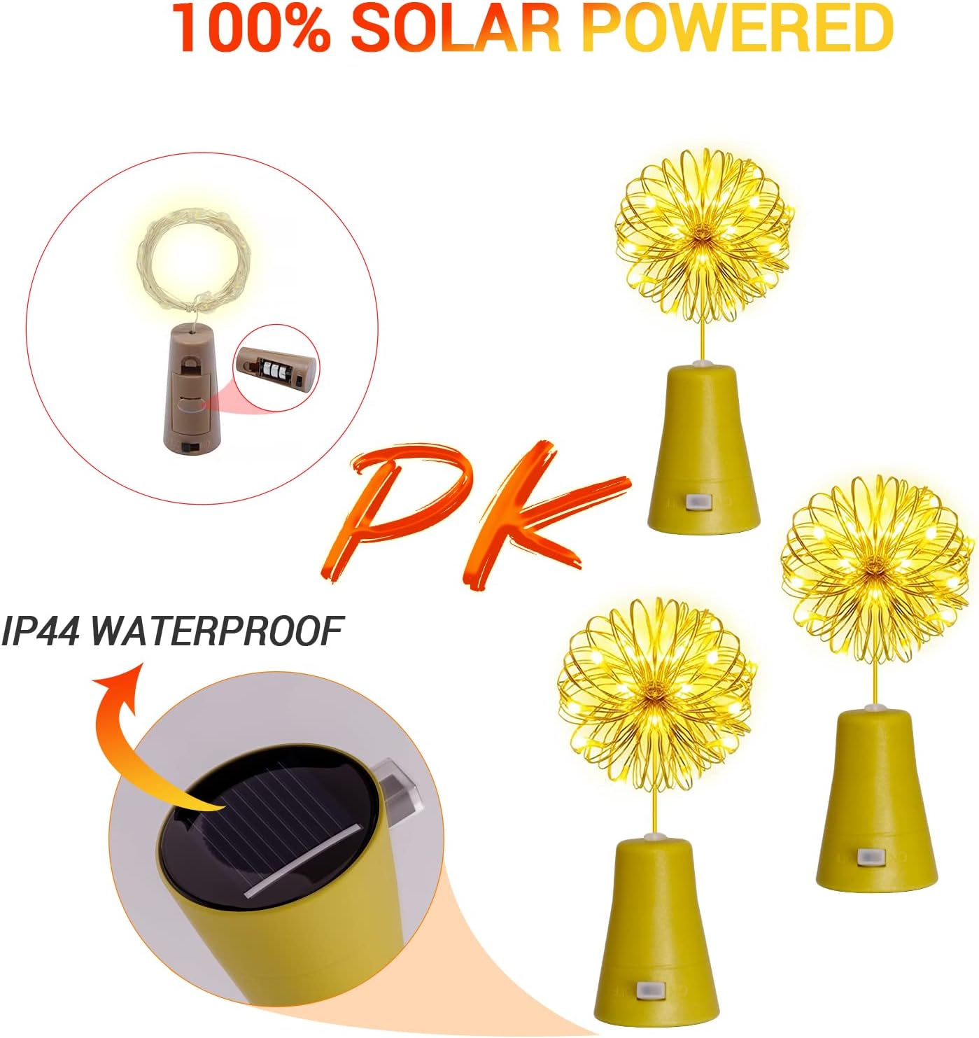 10/20LEDs Solar Wein Flasche S – Lantern Paper Solar Bewertung und Preis