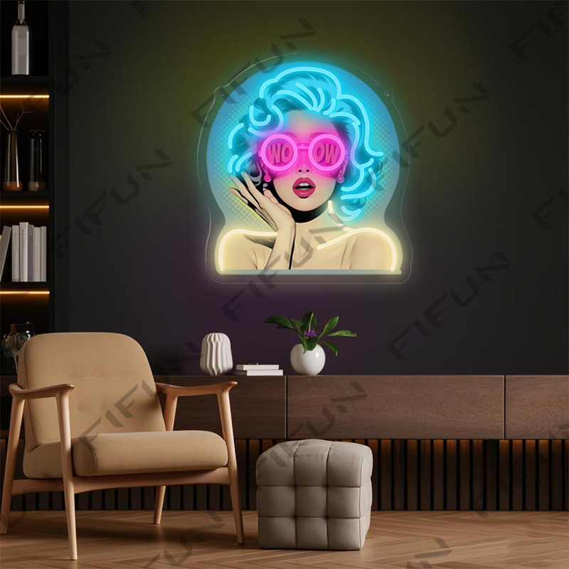 WOW Curl Girl Neon-Schild UV-B – Lighting Decor Wow Bewertung und Preis