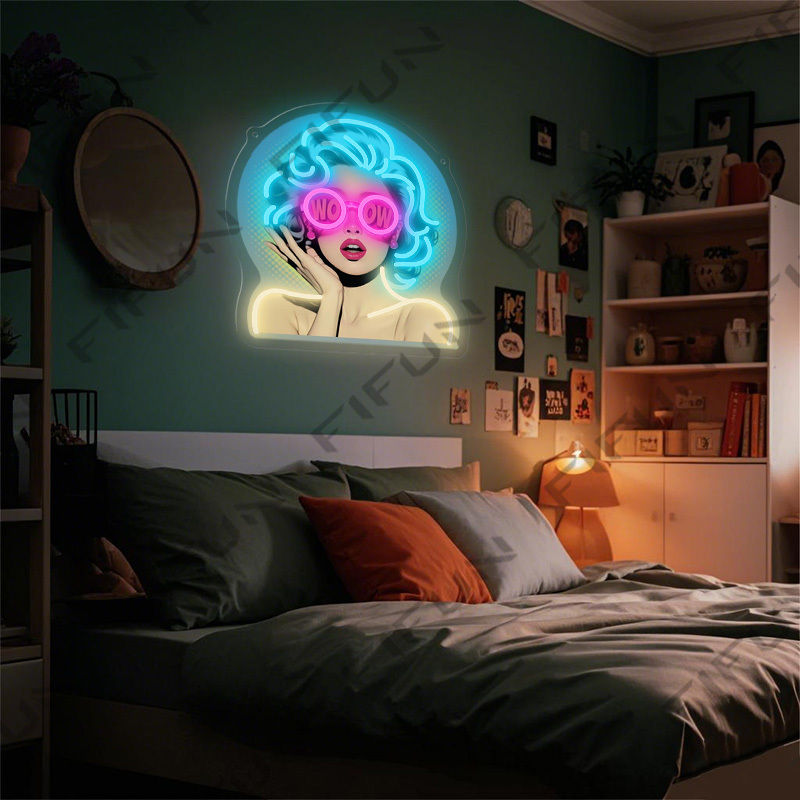 WOW Curl Girl Neon-Schild UV-B – Lighting Decor Wow Bewertung und Preis