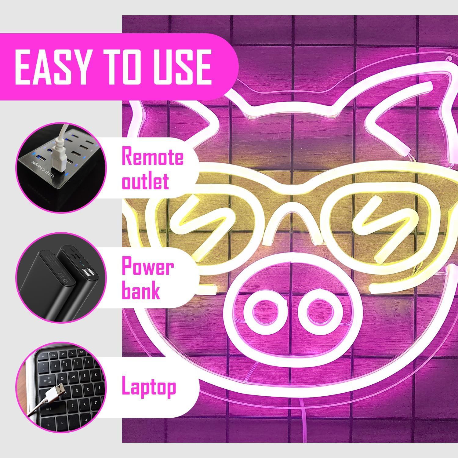 Rosa Schwein mit gelber Brille – Outdoor Lighting Decor Ideas Bewertung und Preis