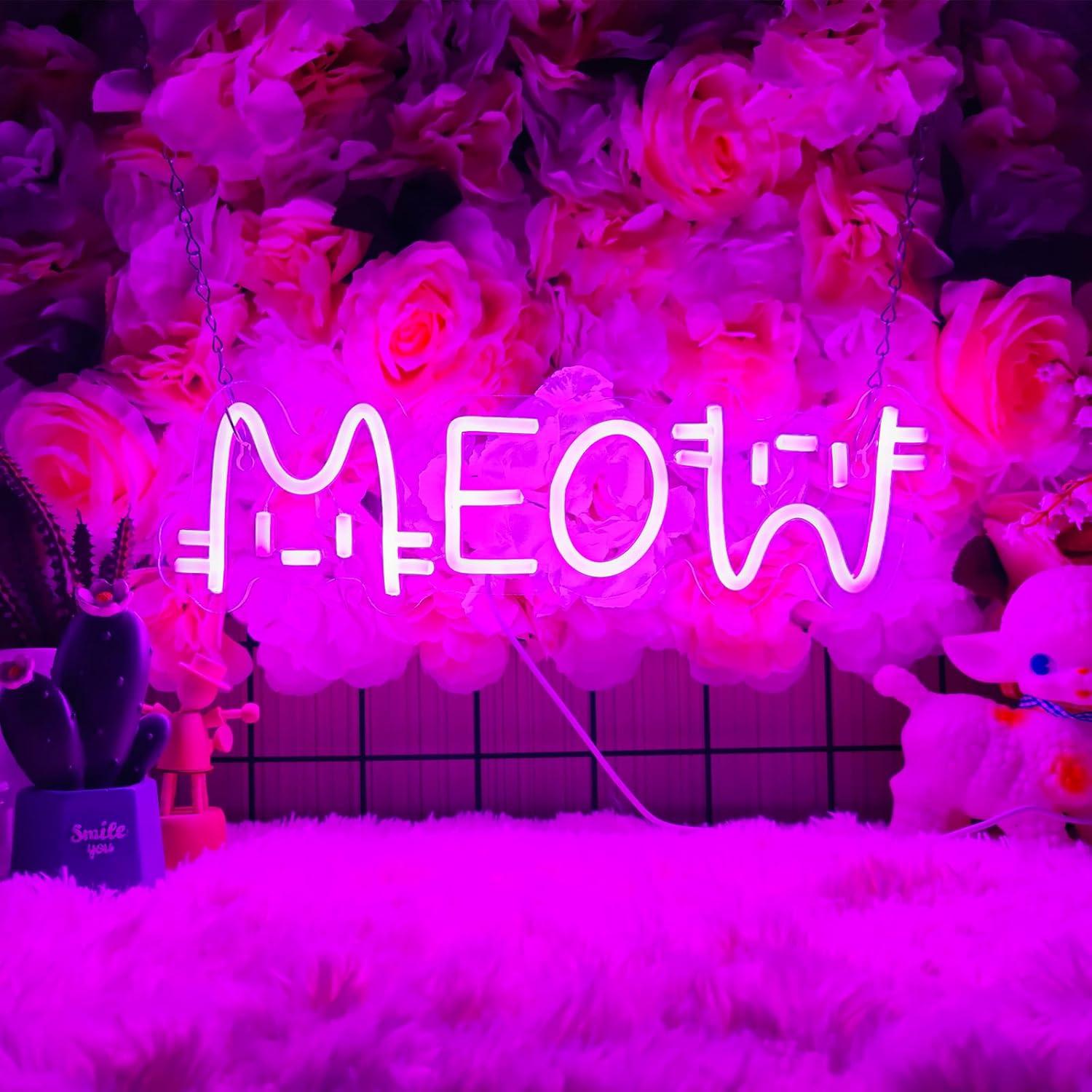 Miau Neon-Schild Katze USB-bet – Lighting Decor House Bewertung und Preis