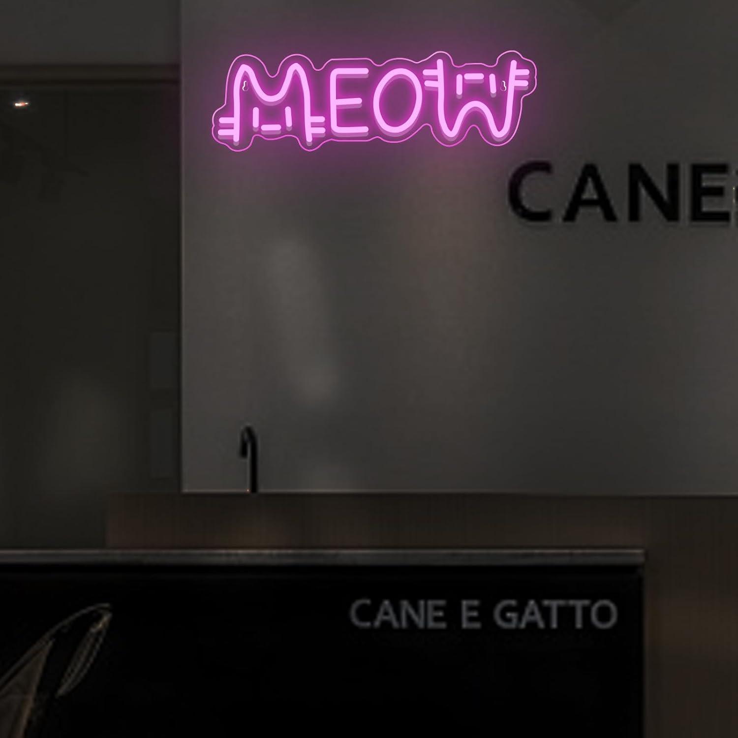 Miau Neon-Schild Katze USB-bet – Lighting Decor House Bewertung und Preis