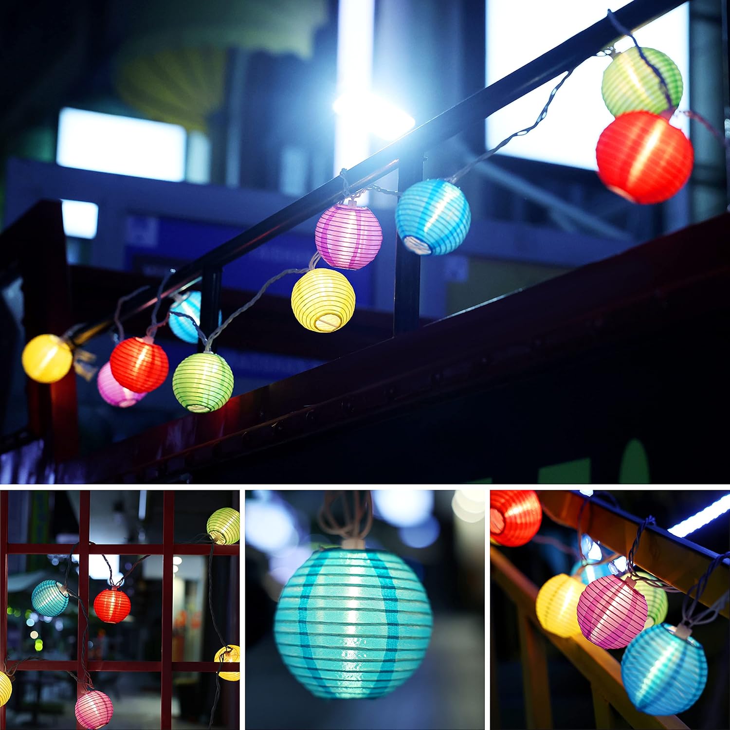 Solar-Laterne, Lichterkette fü – Lantern Paper Solar Bewertung und Preis